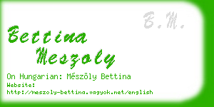 bettina meszoly business card